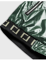 Krátká zelená dámská bunda s kapucí model 17041773 - S'WEST