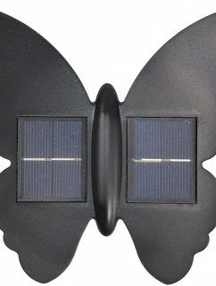 SOLÁRNÍ NÁSTĚNNÁ LAMPA BUTTERFLY 2LED