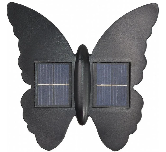 SOLÁRNÍ NÁSTĚNNÁ LAMPA BUTTERFLY 2LED