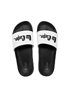 Lee Cooper pánské sportovní boty slip-on žabky pohodlné lehké černé bílé