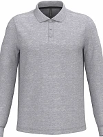 Kariban K 243 Pánské piqué polo s dlouhým rukávem 20.K243 oxford grey