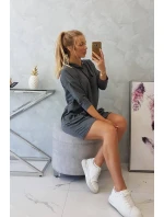 Šaty s kapucí v grafitové barvě Šaty s kapucí v grafitové barvě