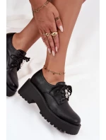 Dámské polobotky s přezkou ekokůže černé Laurea