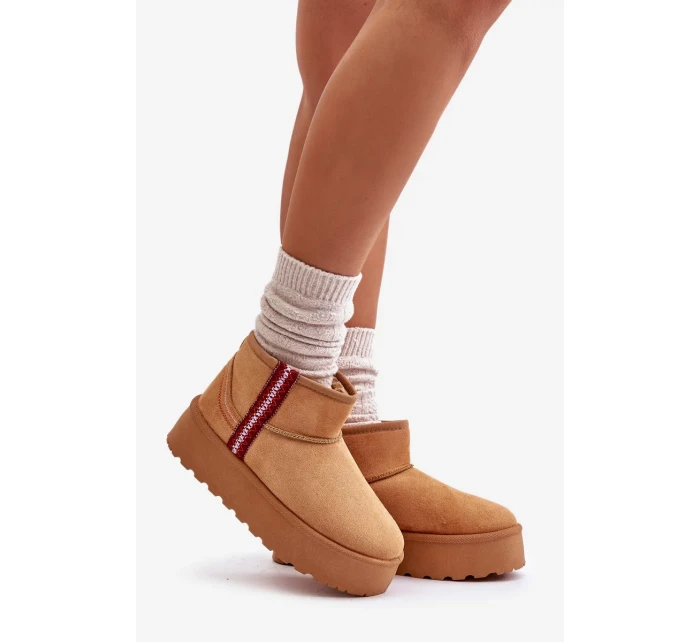 Sněhule Dámské Na Platformě Zateplené Camel Lomessa