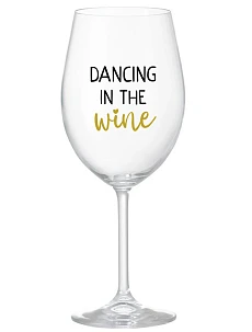 DANCING IN THE WINE - čirá sklenice na víno 350 ml