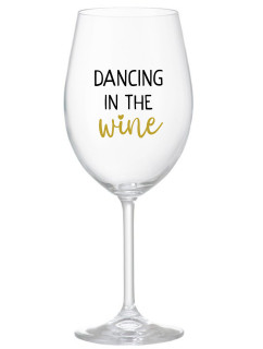 DANCING IN THE WINE - čirá sklenice na víno 350 ml