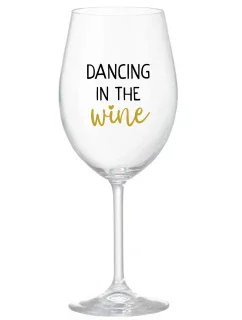 DANCING IN THE WINE - čirá sklenice na víno 350 ml