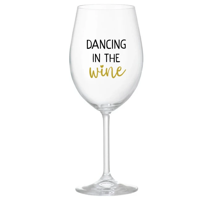DANCING IN THE WINE - čirá sklenice na víno 350 ml