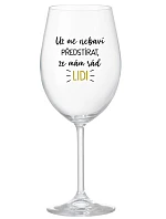 UŽ MĚ NEBAVÍ PŘEDSTÍRAT, ŽE MÁM RÁD LIDI - čirá sklenice na víno 350 ml