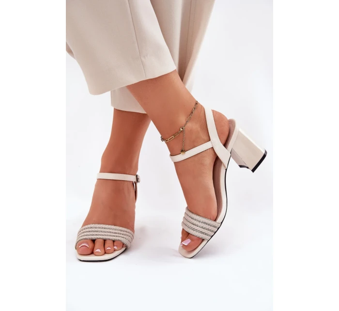 Sandály na podpatku model 213018 Step in style Sandály na podpatku model 213018 Step in style