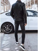 Pánská kožená bunda černá FashionStreet TX4276 Pánská kožená bunda černá FashionStreet TX4276