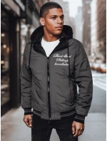 Pánská oboustranná bunda s kapucí černá FashionStreet TX4951 Pánská oboustranná bunda s kapucí černá FashionStreet TX4951