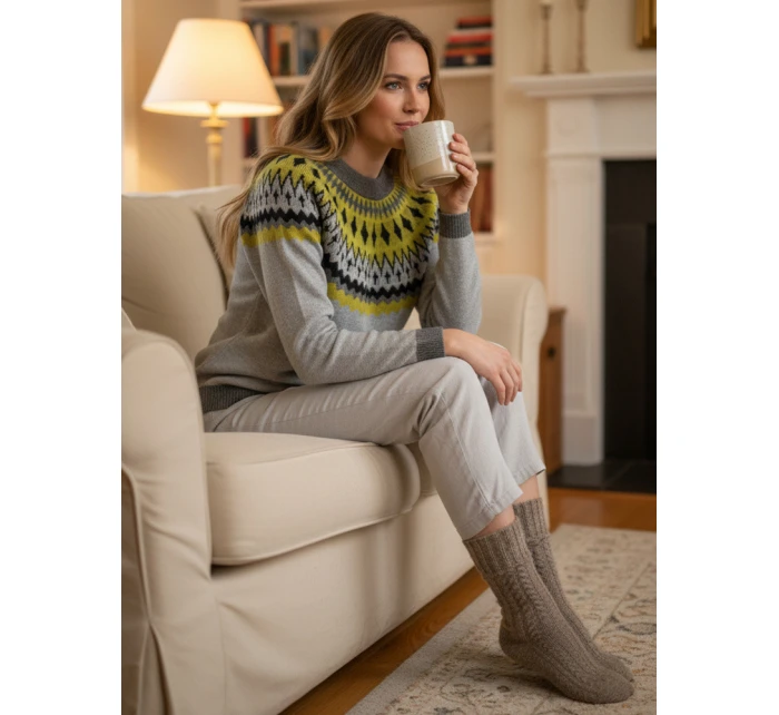 Dámský svetr RUBY GLOW grey FashionStreet MY2376 Dámský svetr RUBY GLOW grey FashionStreet MY2376