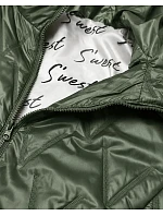 Dámská tenká bunda s pletenými manžetami Goodlookin v barvě khaki (B8575/B6099-11) Dámská tenká bunda s pletenými manžetami Goodlookin v barvě khaki (B8575/B6099-11)