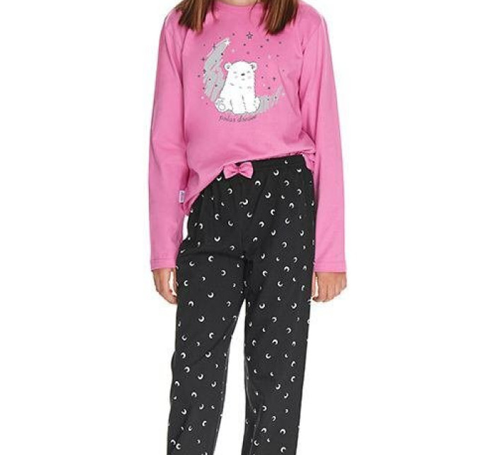 Dívčí pyžamo Suzan růžové s medvědem