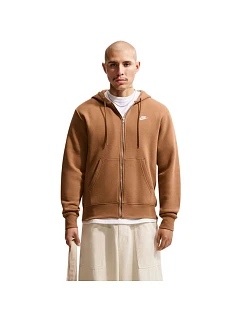 Pánská mikina Nike Club BB FZ Hoodie světle hnědá FN3861 270