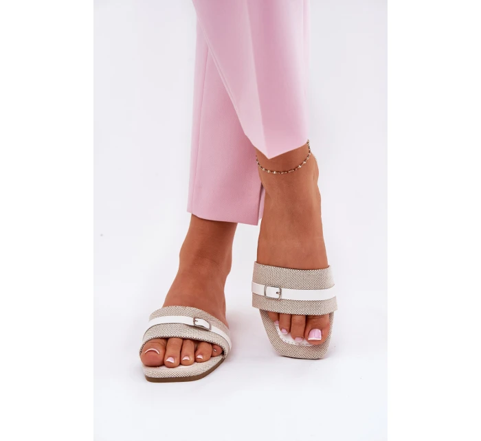 Plné Dámské Sandály S Páskem A Přezkou model 21689565 - Boto Plné Dámské Sandály S Páskem A Přezkou model 21689565 - Boto