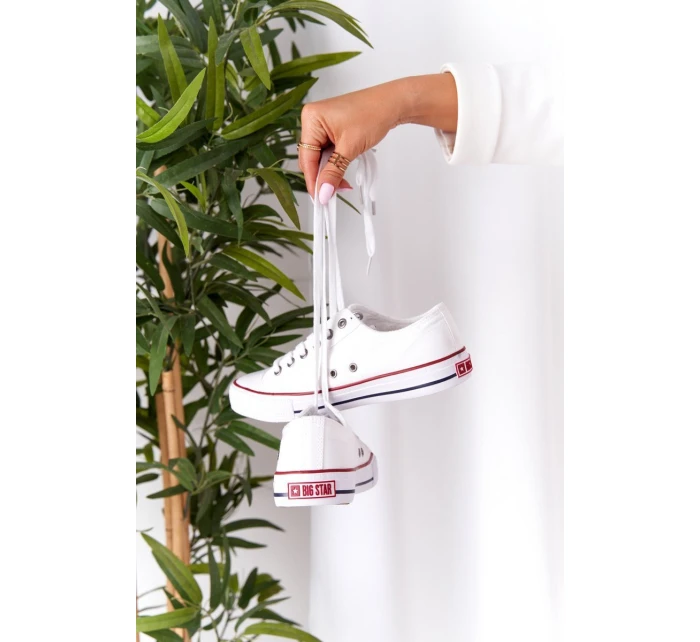 Dámské Klasické Nízké Tenisky Big Star DD274336 Bile Dámské Klasické Nízké Tenisky Big Star DD274336 Bile