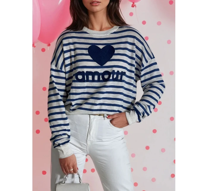 Dámský svetr NOVES modrý FashionStreet MY2321