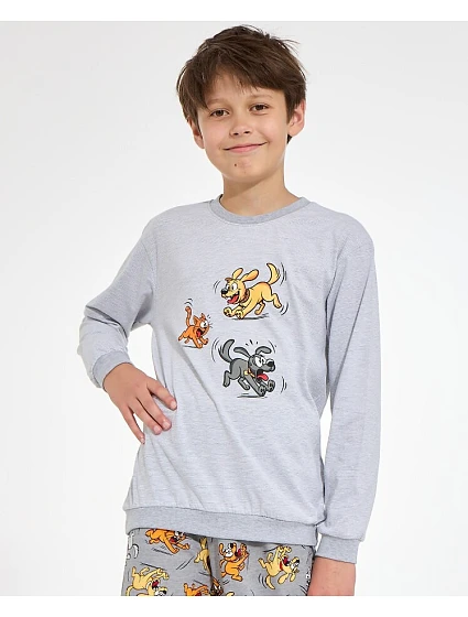 Pyžamo Young Boy délka rukávů model 22281778 - Cornette Pyžamo Young Boy délka rukávů model 22281778 - Cornette