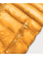 Krátká žlutá dámská prošívaná vesta model 16279850 - J.STYLE Krátká žlutá dámská prošívaná vesta model 16279850 - J.STYLE