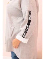 Dámská mikina s ozdobnými rukávy černá masełkowa