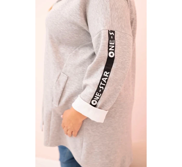 Dámská mikina s ozdobnými rukávy černá masełkowa