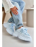 Dámské tenisky na masivní podrážce modré Nevela Dámské tenisky na masivní podrážce modré Nevela