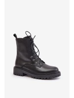 Kožené botky worker s teplou podšívkou na zip černé Elosie Kožené botky worker s teplou podšívkou na zip černé Elosie