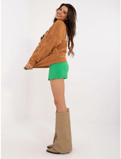 Sweter AT SW model 20459091 jasny brązowy - FPrice Sweter AT SW model 20459091 jasny brązowy - FPrice