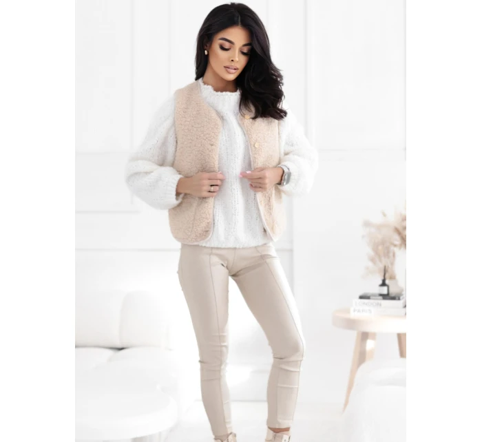 Kamizelka CS KZ model 21937170 jasny beżowy - FPrice Kamizelka CS KZ model 21937170 jasny beżowy - FPrice