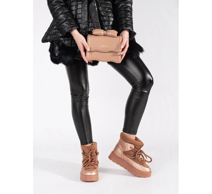 Exkluzívní sněhule hnědé dámské platforma Exkluzívní sněhule hnědé dámské platforma