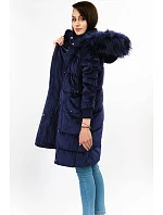 ZIMOWA KURTKA DAMSKA Z KAPTUREM GRANATOWA model 21242170 - Libland