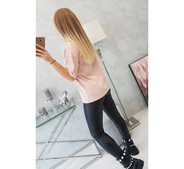 Halenka s potiskem Magic dark powder pink