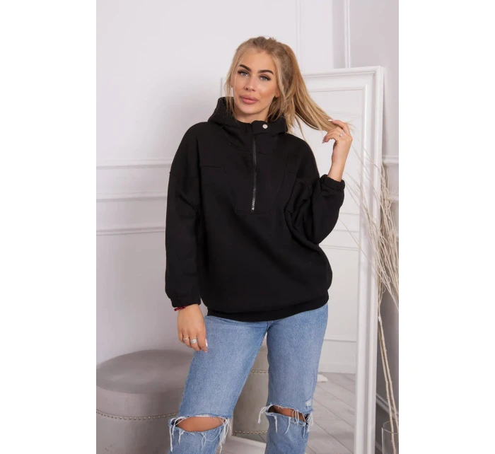 Mikina s kapucí černá