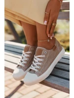 Dámské Textilní Tenisky Big Star RR274795 Béžové Dámské Textilní Tenisky Big Star RR274795 Béžové