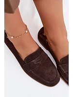 Mokasiny z Semiše Čokoládové model 22100814 - VINCEZA Mokasiny z Semiše Čokoládové model 22100814 - VINCEZA