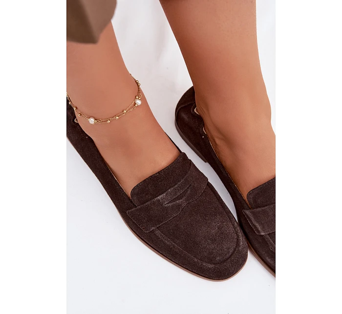 Mokasiny z Semiše Čokoládové model 22100814 - VINCEZA Mokasiny z Semiše Čokoládové model 22100814 - VINCEZA