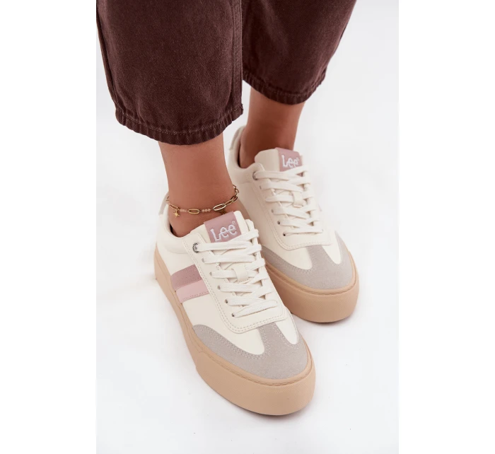Dámské nízké tenisky LEE Ailani Women Low – ecru bílá Dámské nízké tenisky LEE Ailani Women Low – ecru bílá