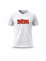 Pánské bavlněné tričko s potiskem - DĚDA (ROCK) - bílé Pánské bavlněné tričko s potiskem - DĚDA (ROCK) - bílé