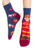 Chlapecké vzorované ponožky 014 JEANSOWY 32-34