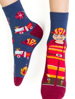 Chlapecké vzorované ponožky 014 JEANSOWY 32-34