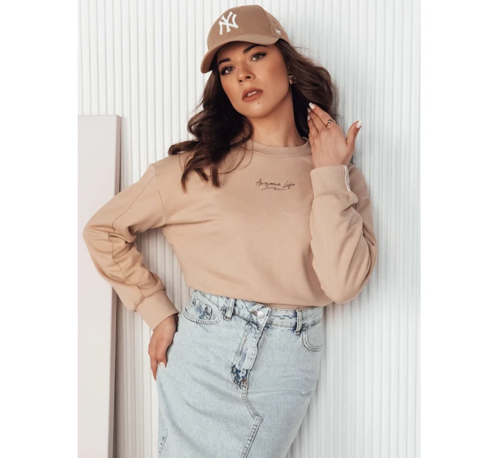 Dámská oversize mikina AWIOL cream FashionStreet BY1274