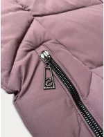Fialová dámská zimní plus size bunda s do stehen model 21248385 - S'WEST