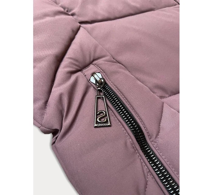 Fialová dámská zimní plus size bunda s do stehen model 21248385 - S'WEST