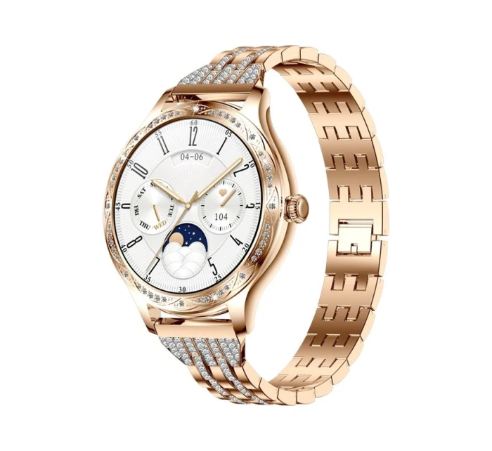 Dámské chytré hodinky VELTORI VT350-1 Náramek růžové zlato Dámské chytré hodinky VELTORI VT350-1 Náramek růžové zlato