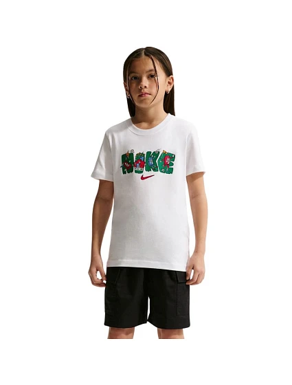 Dětské tričko Nike Sportswear, bílé, IM9534, velikost 100 Dětské tričko Nike Sportswear, bílé, IM9534, velikost 100