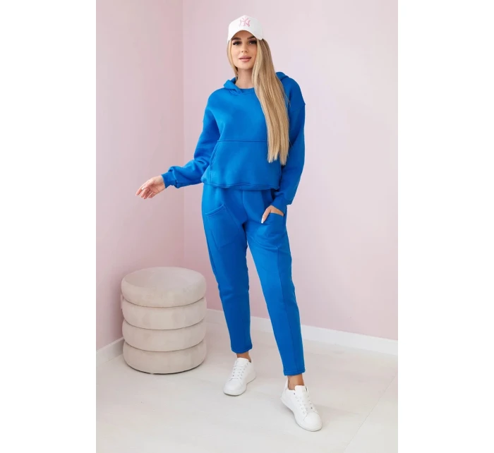 Zateplená sada mikinových + kalhot chrpově modrá Zateplená sada mikinových + kalhot chrpově modrá