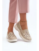 Dámské boty v béžové barvě model 21648197 - EVENTO