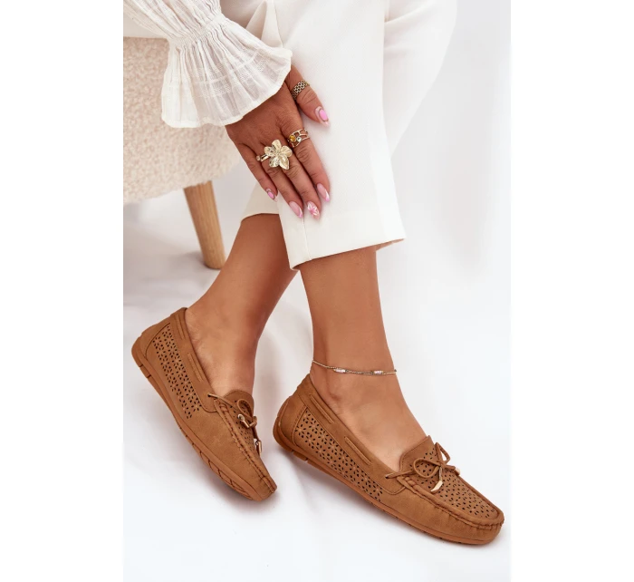 Dámské Mokasíny S Vzorovaným Designem A Šněrováním Camel Mirisa Dámské Mokasíny S Vzorovaným Designem A Šněrováním Camel Mirisa